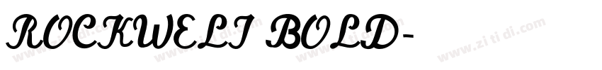 ROCKWELI BOLD字体转换